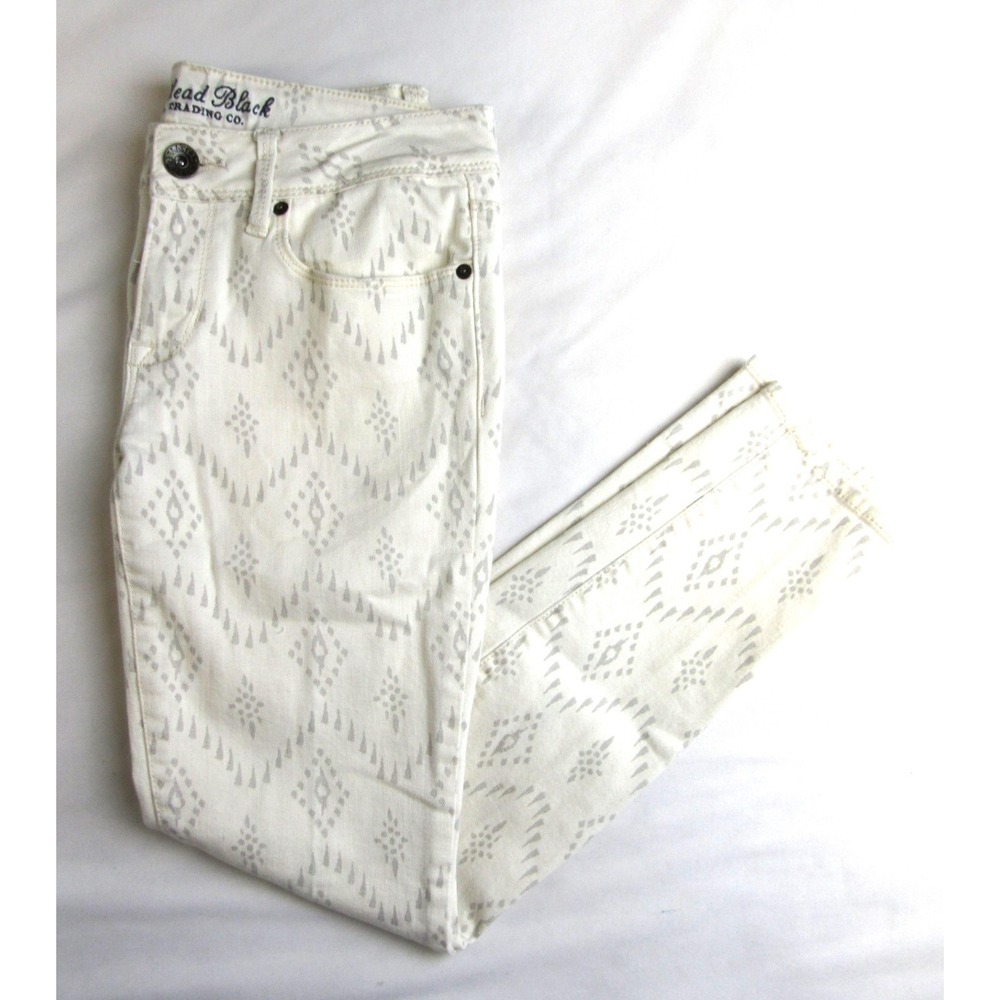 Bullhead Black Skinniest Jeans Beige/Gray Southwest Juniors Size 5 - Picture 3 of 6